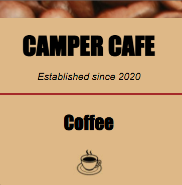 Cafe Menu